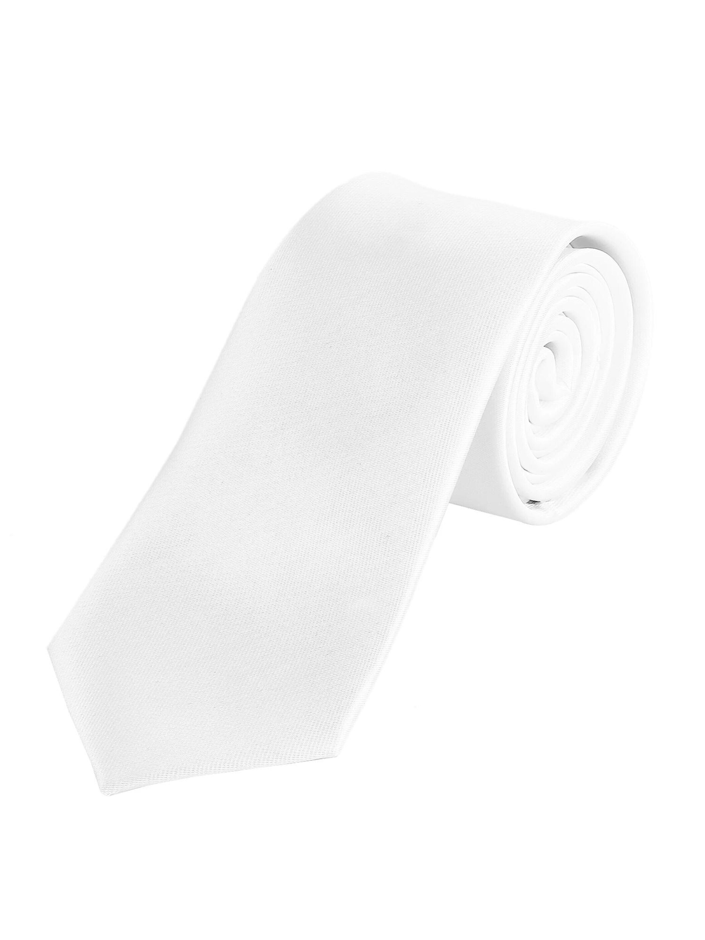 DonDon Tie 'DonDon Herren Krawatte 7 cm klassische handgefertigte Business Krawatte - Blau' in White: front