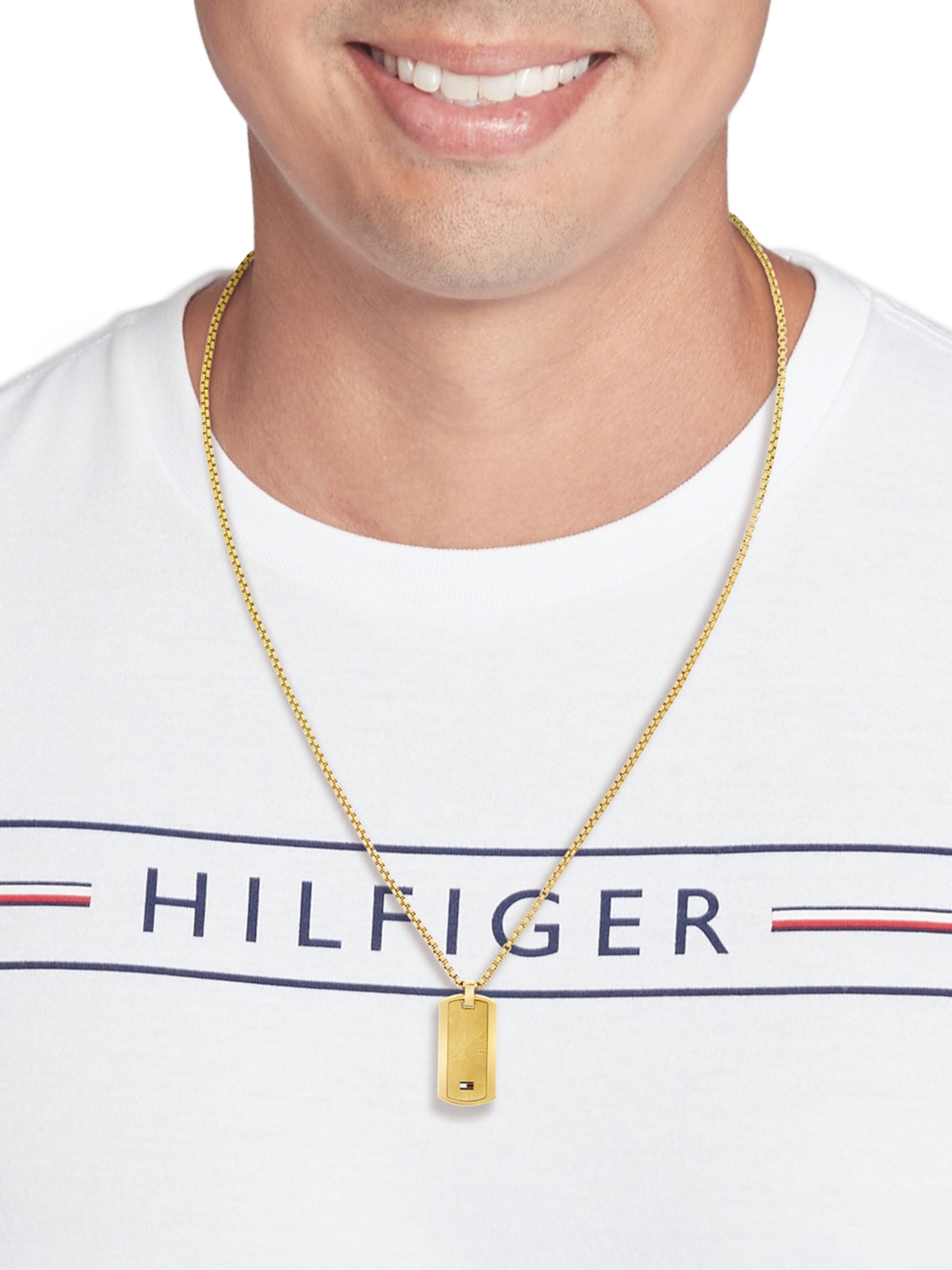 TOMMY HILFIGER Αλυσίδα 'JAMESON' σε χρυσό: μπροστά