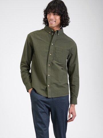 ABOUT YOU Regular fit Button Up Shirt 'Toni' in Green: front