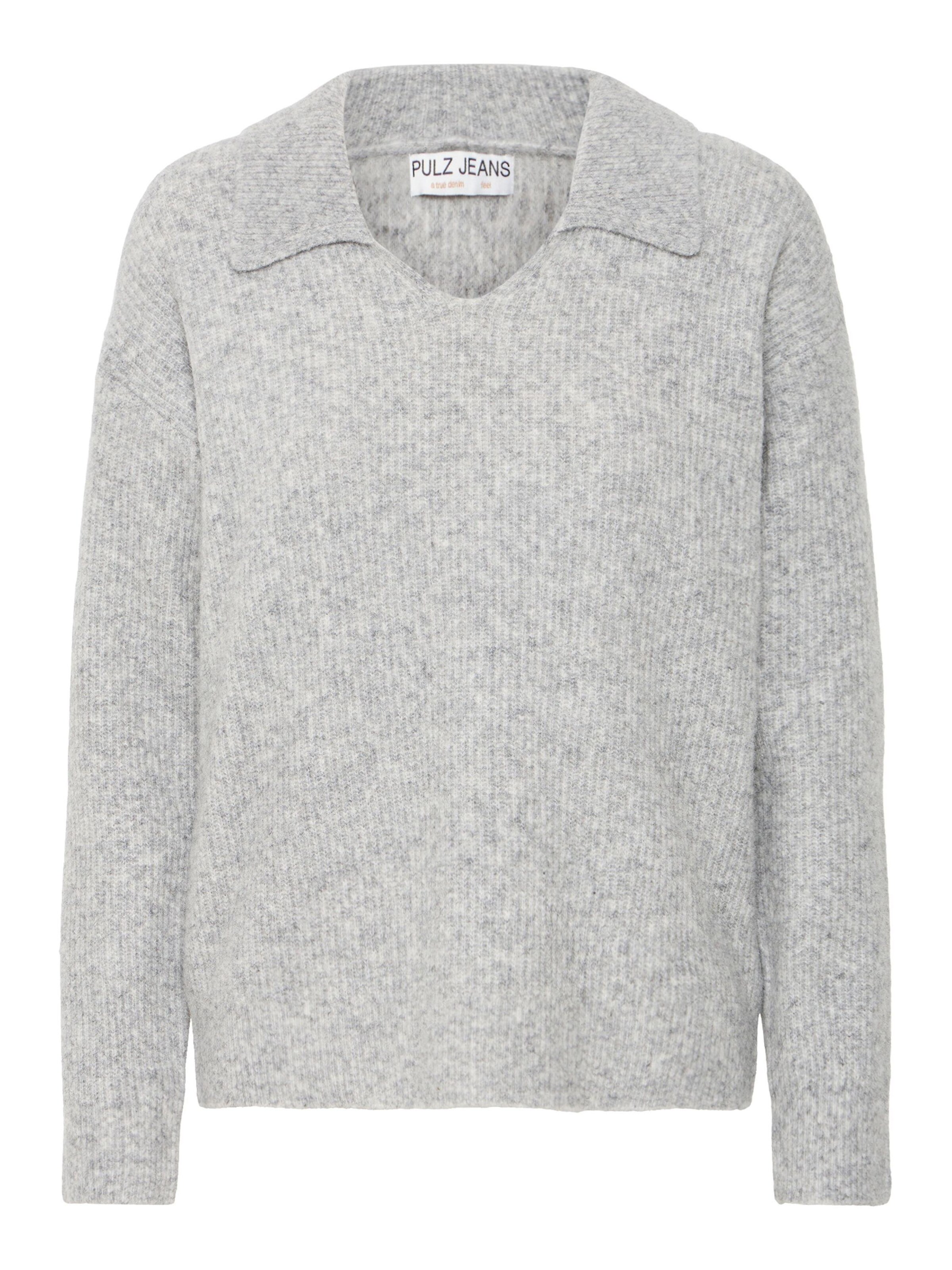 PULZ Jeans - Pullover 'Astra' em cinzento: frente