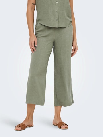 ONLY Wide leg Παντελόνι 'ONLSIESTA' σε πράσινο: μπροστά
