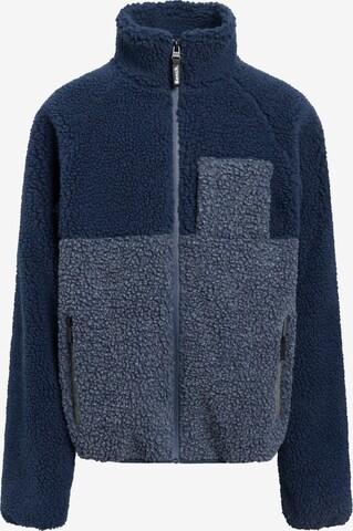 BENCH Fleece jas 'PEPITO' in Blauw: voorkant