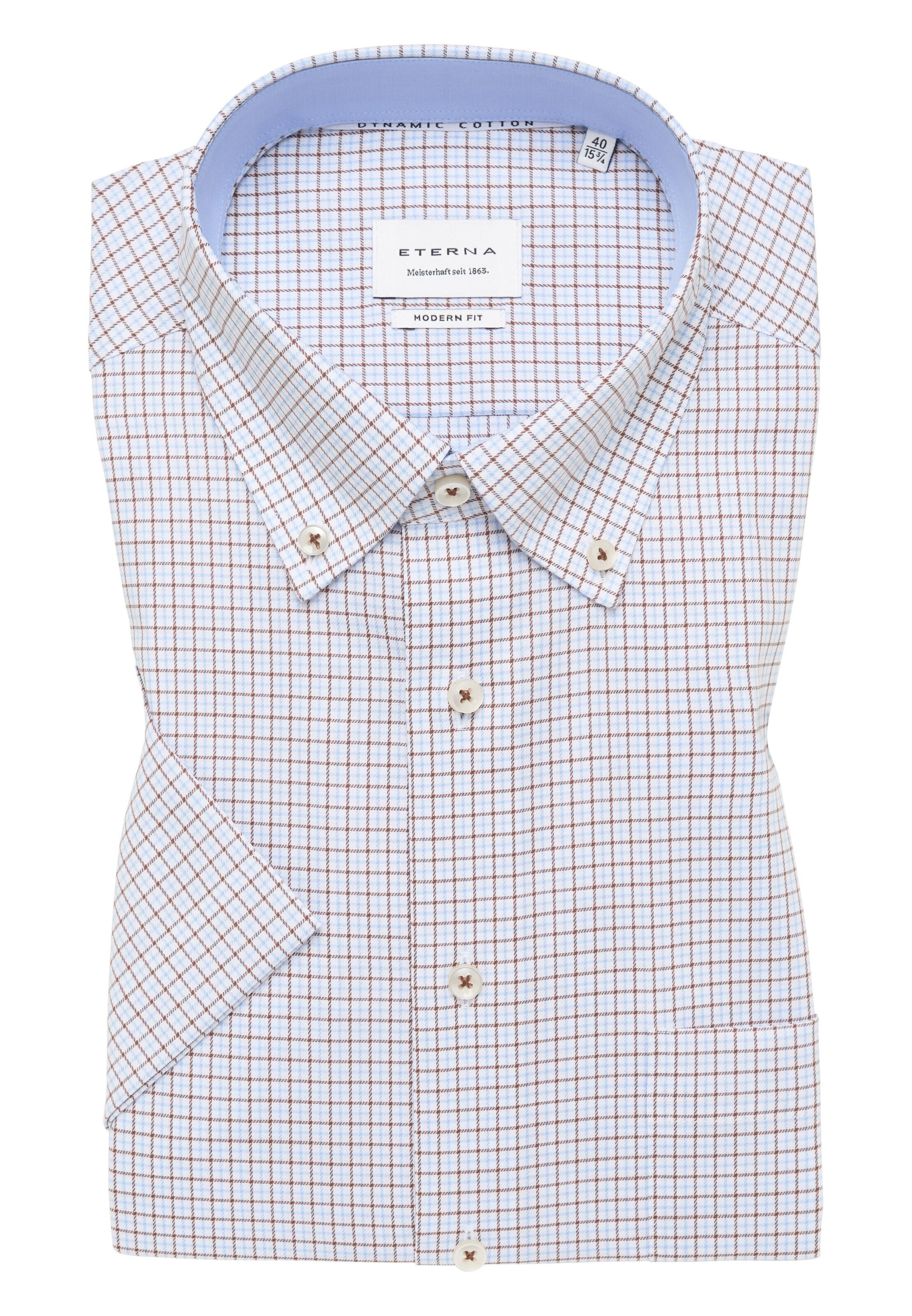 ETERNA Regular Fit Hemd in Blau