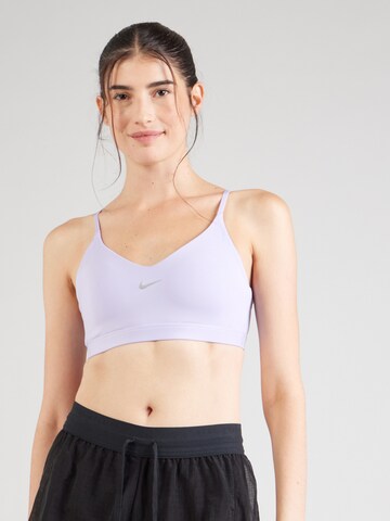NIKEBustier Sportski grudnjak 'INDY' - ljubičasta boja: prednji dio