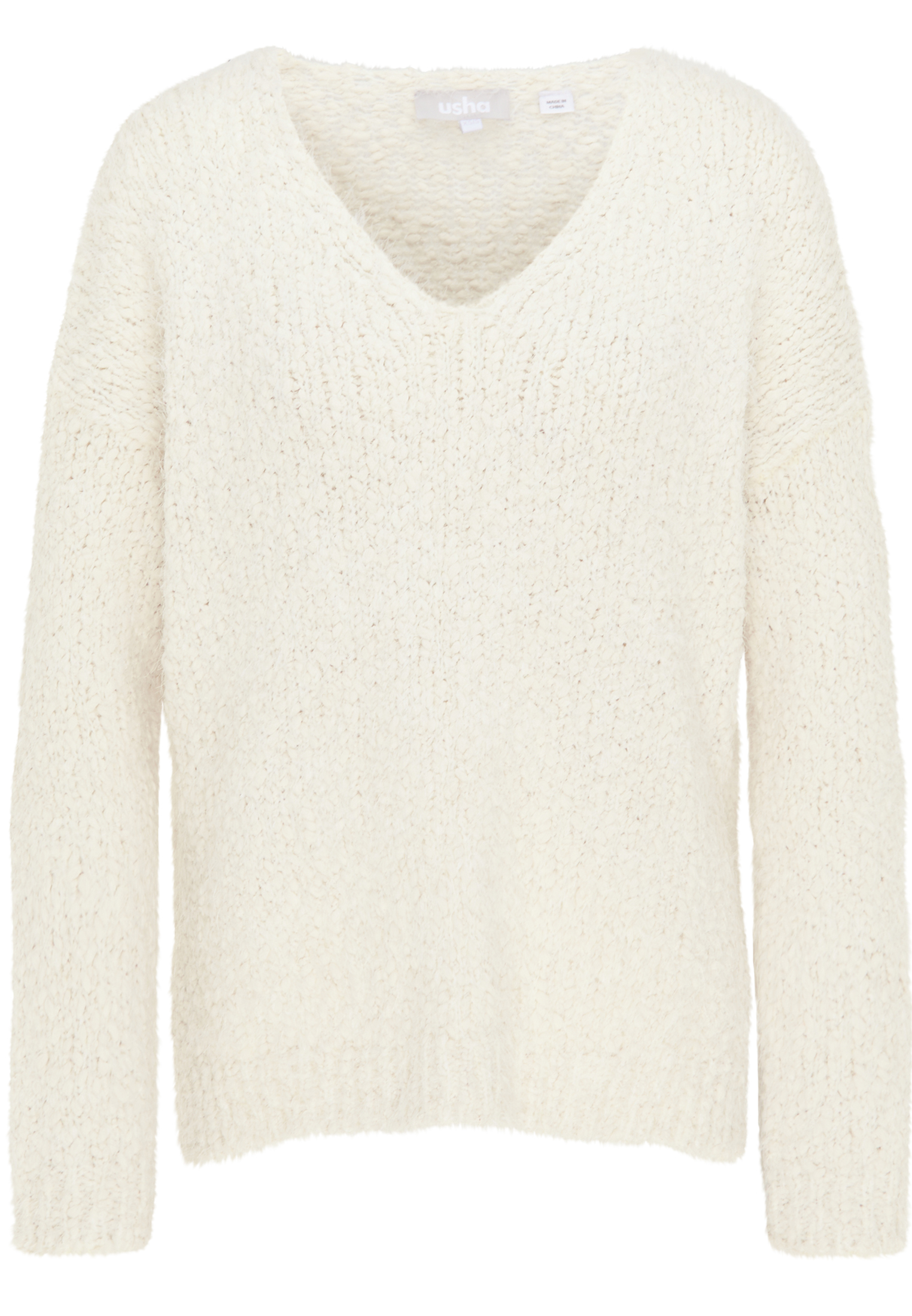 Odzież Plus size Usha Sweter w kolorze Białym 