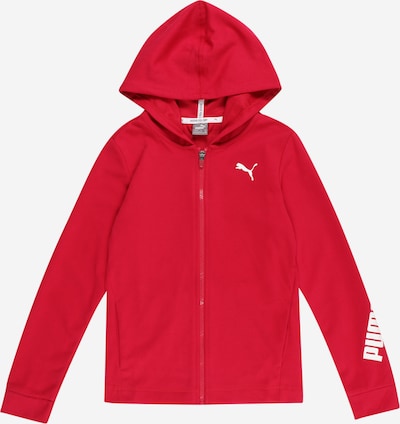 PUMA Zip-Up Hoodie in Dark red / White, Item view
