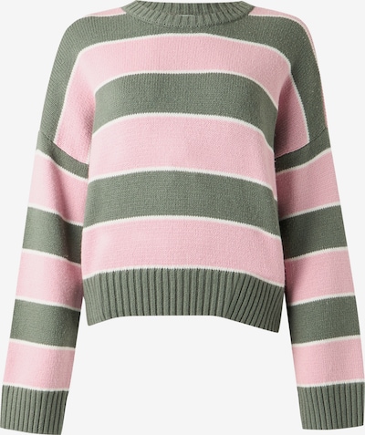 XS dydžio Megztinis iš HOLLISTER, spalva – žalia / rožių spalva / balta, Prekių apžvalga