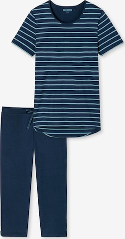 SCHIESSER Regular Pyjama in Blauw: voorkant