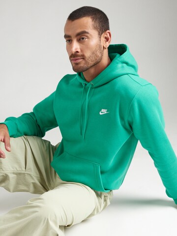 Nike Sportswear Sweatshirt 'CLUB' in Green: front
