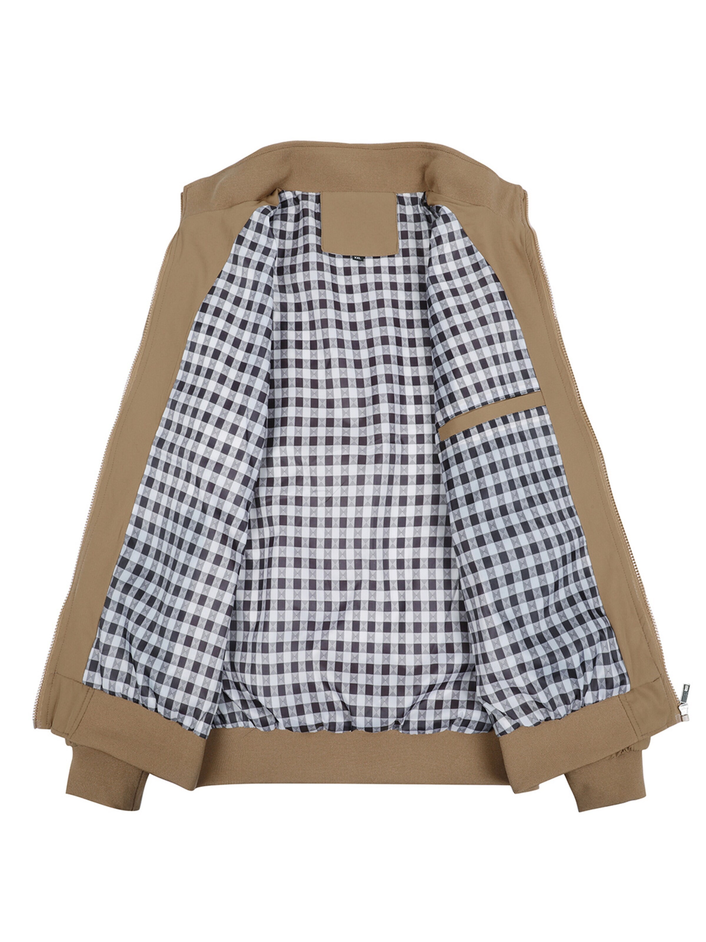 YOUTHUP Between-Season Jacket 'Stehkragen' in Brown