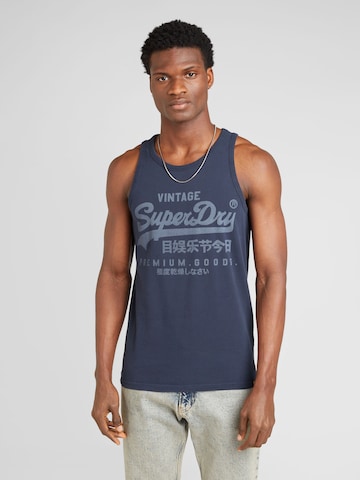 T-Shirt 'HERITAGE' Superdry en bleu : devant
