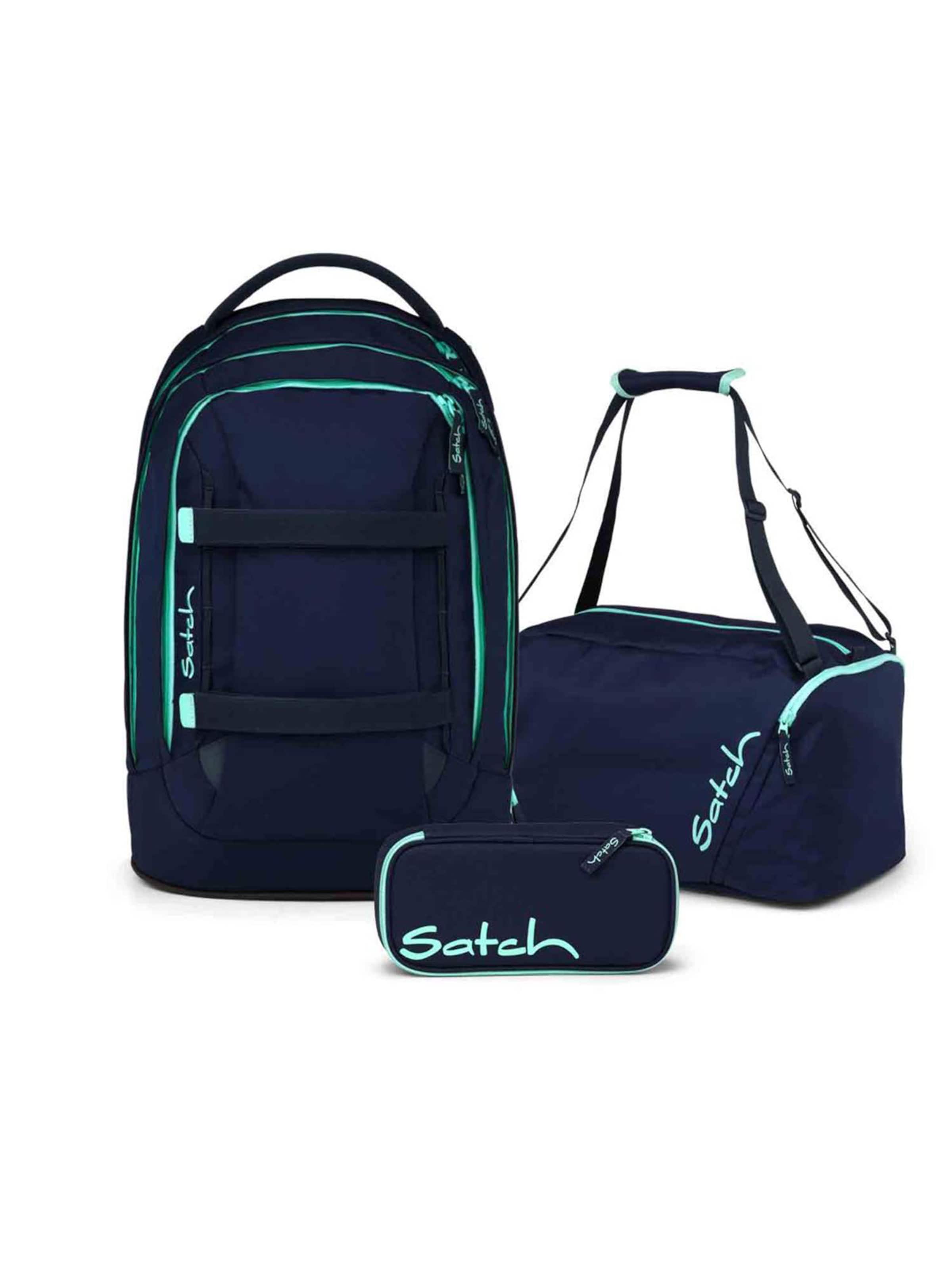 Satch Rucksack 'Pack Schulrucksack Set 3tlg'‌‌‌ in Blau: Vorderseite