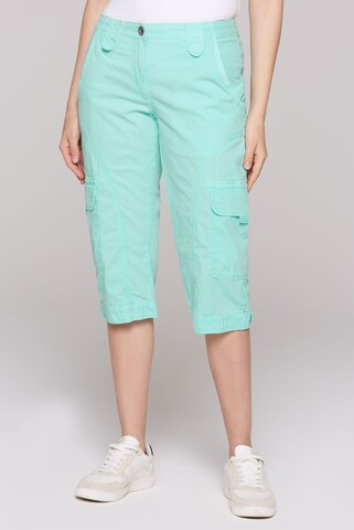 Soccx Regular Basic Skater-Shorts mit Beintaschen in Blau: Vorderseite