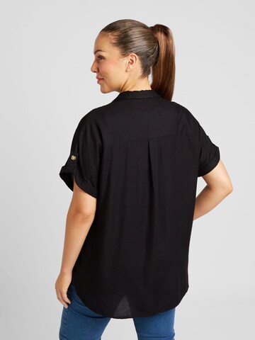 Vero Moda Curve Bluse 'BUMPY' i sort