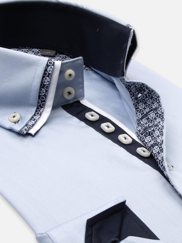 Slim fit Camicia business 'Vesuvio Iconic Satin Man Shirt Light Blue' di 7Camicie in blu
