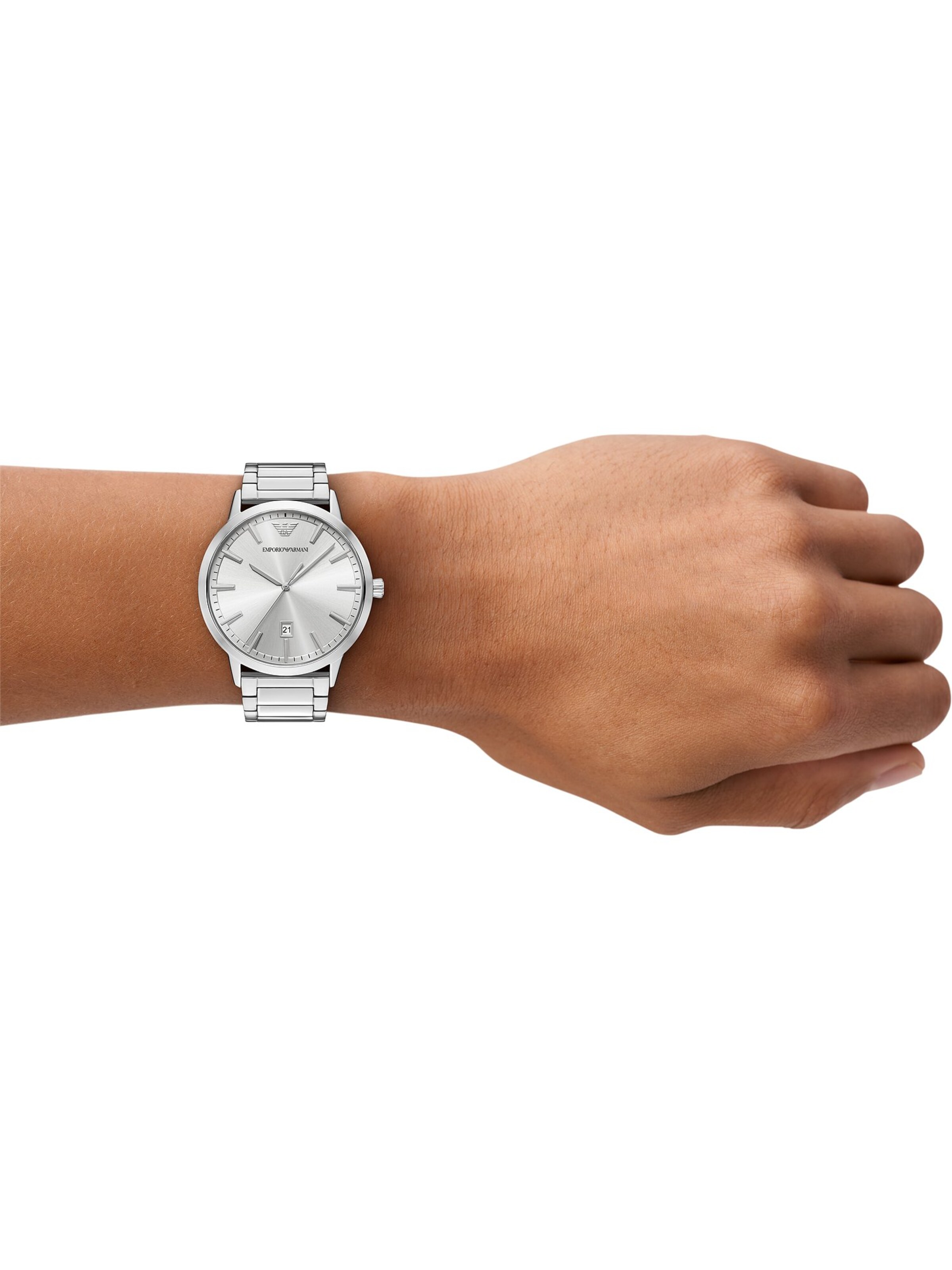 Emporio Armani Analog Watch in Silver: front