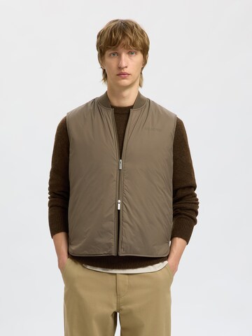 SELECTED Vest 'SLHTHOMAS' in Grey: front