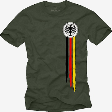 MAKAYA Shirt 'Bundesadler' in Green: front