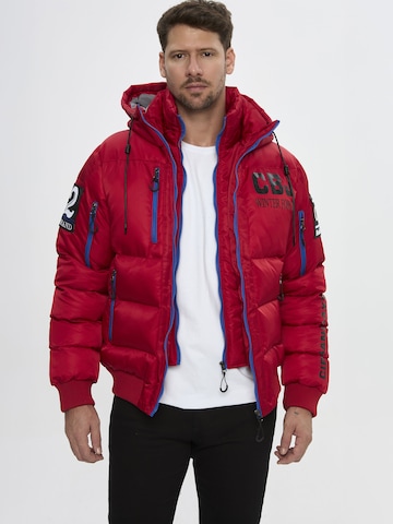 CIPO & BAXX Winterjacke Steppjacke CM233 in Rot: Vorderseite