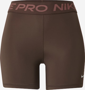 NIKE Skinny Sports trousers 'Pro 365' in Brown: front