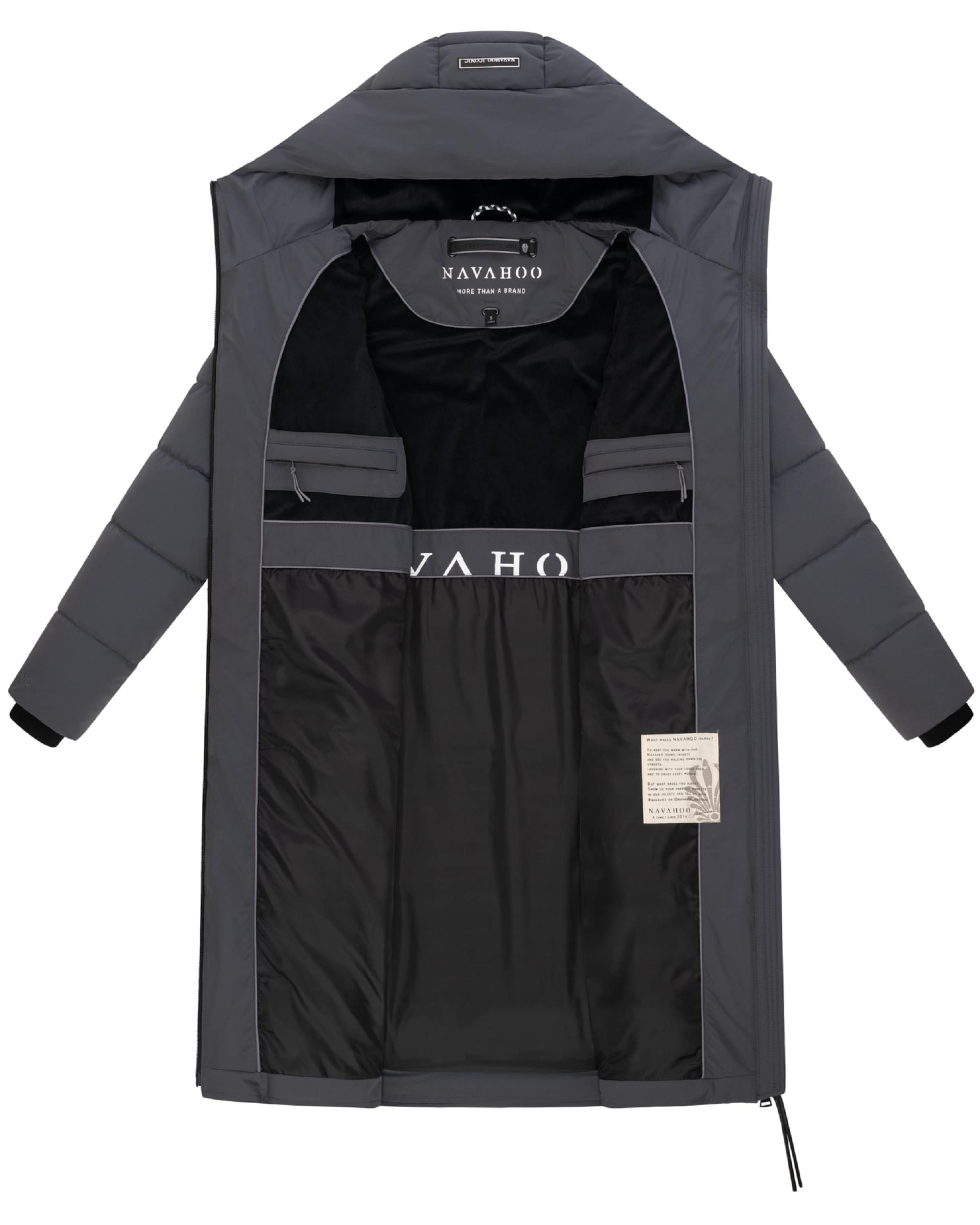 pelēks NAVAHOO Ziemas mētelis 'Schokokuss XIV'