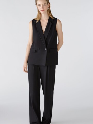 OUI Loosefit Bundfaltenhose in Schwarz