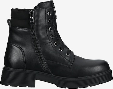 TOM TAILOR Lace-Up Ankle Boots in Black