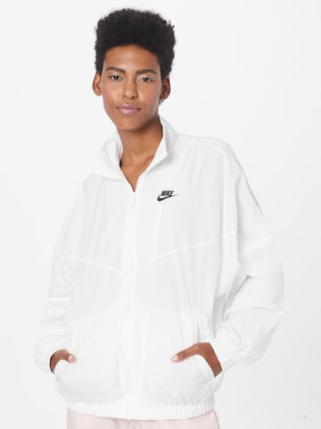 Nike Sportswear Přechodná bunda – bílá: přední strana