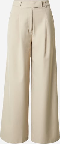 ABOUT YOU Wide Leg Bukser med lægfolder 'Masha' i beige: forside