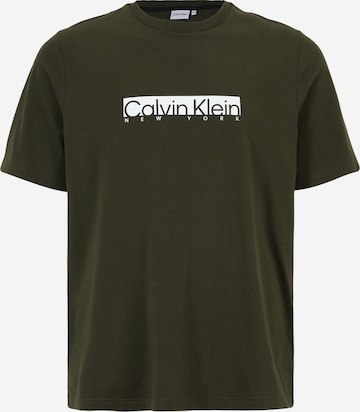 T-Shirt Calvin Klein Big & Tall en vert : devant