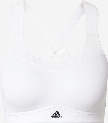 ADIDAS SPORTSWEAR Bralette Sports bra 'Tlrd Impact High-Support' in White: front