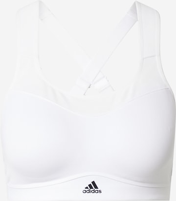 ADIDAS SPORTSWEAR Bralette Sports bra 'Tlrd Impact High-Support' in White: front