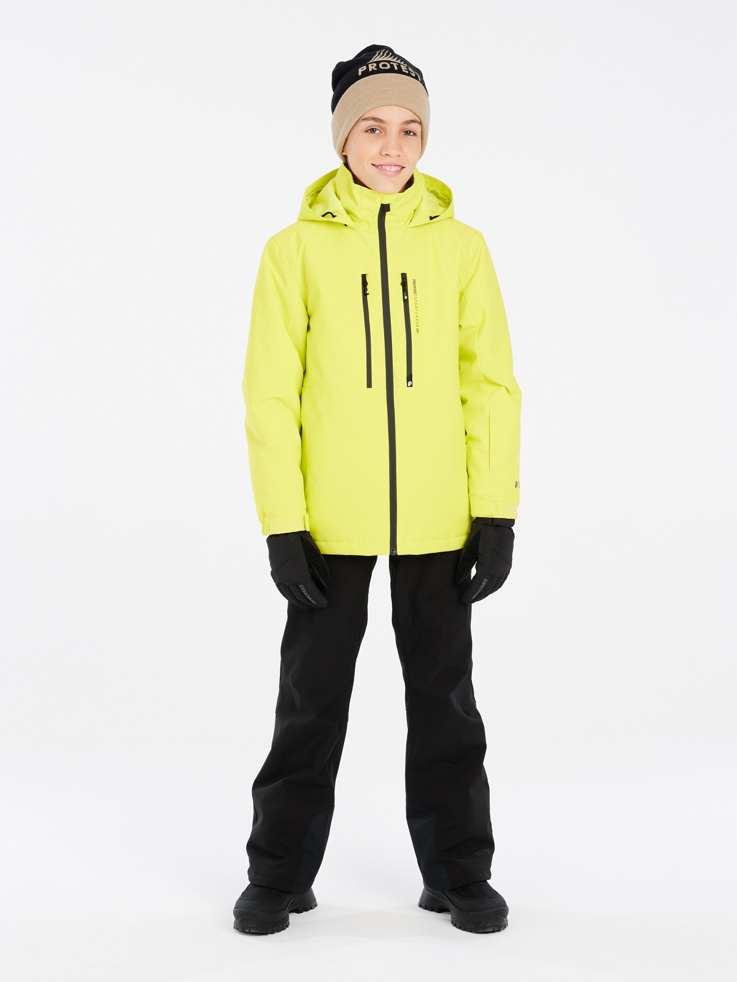 PROTEST Athletic Jacket 'PRTFLYNTY JR' in Green: front