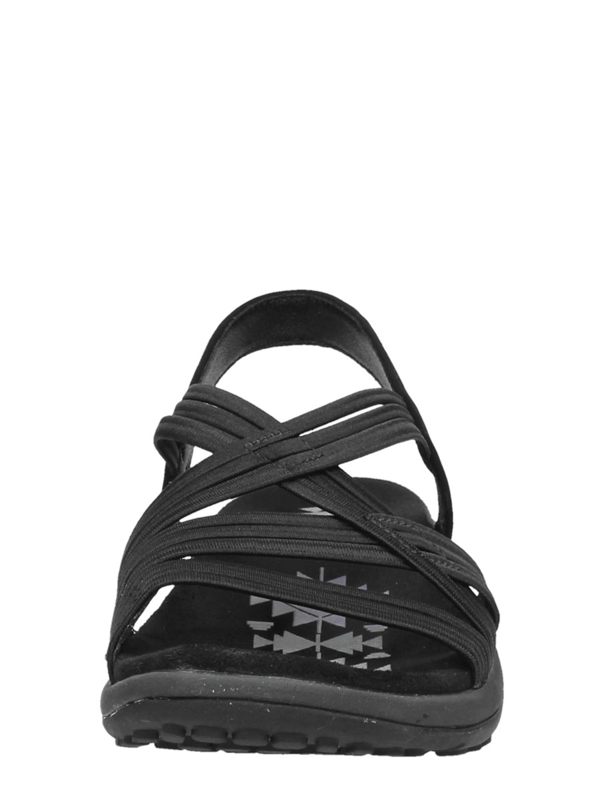 SKECHERS Sandaal 'Reggae Slim - Simply Stretch' in Zwart