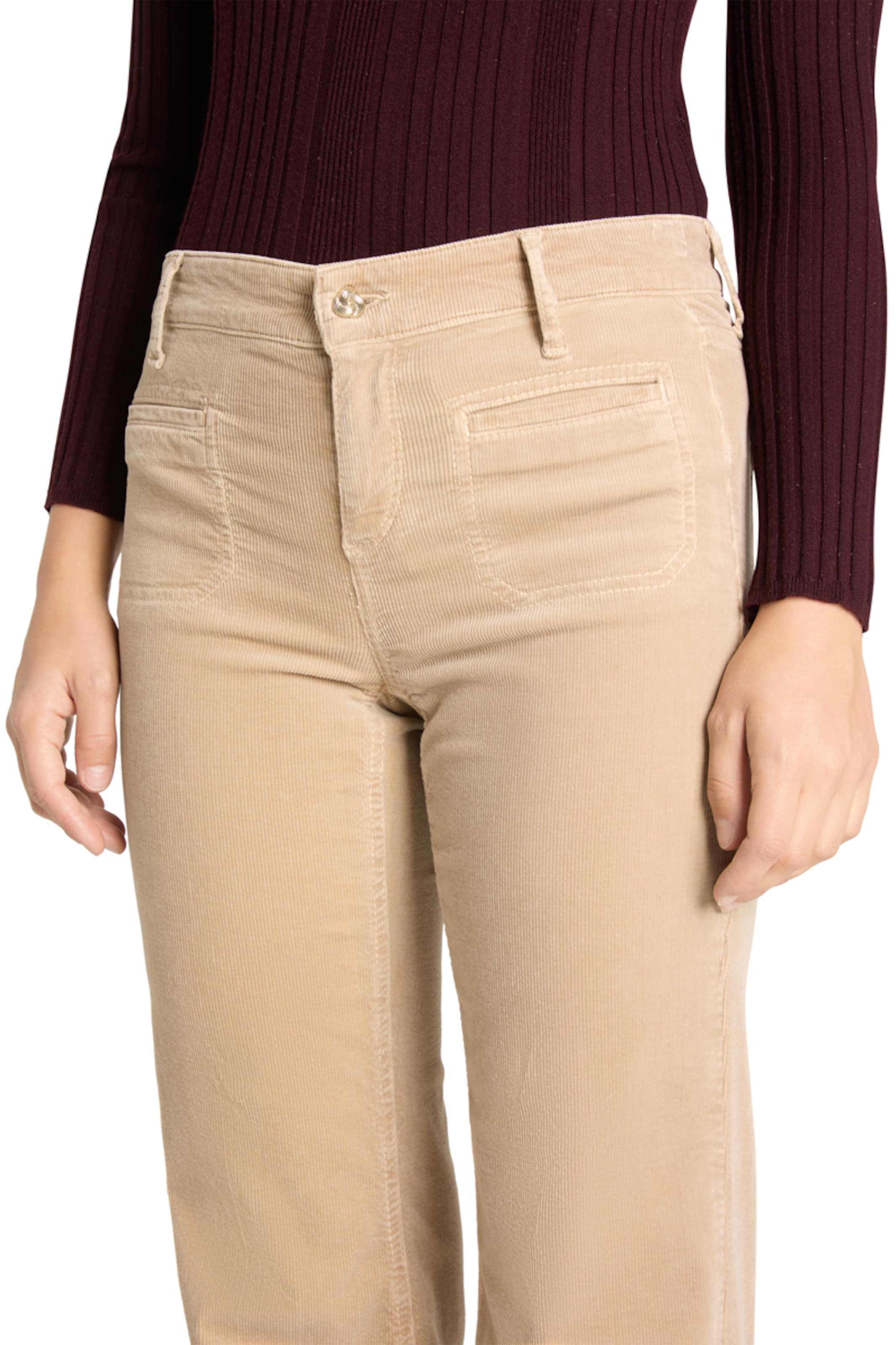 Cambio Wide leg Pants 'Tess' in Beige