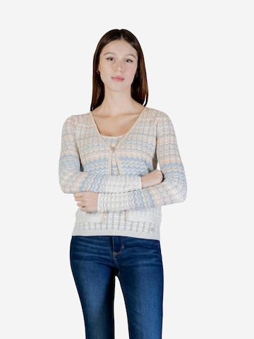 GUESS Knit cardigan 'LS ROSALYN COVER SHOULDER SWTR W6GR07 Z0588' in Beige