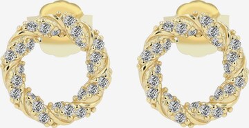 Akzent Earrings '"Vivendel" aus 925 Sterlingsilber, rhodiniert, langlebig' in Gold: front