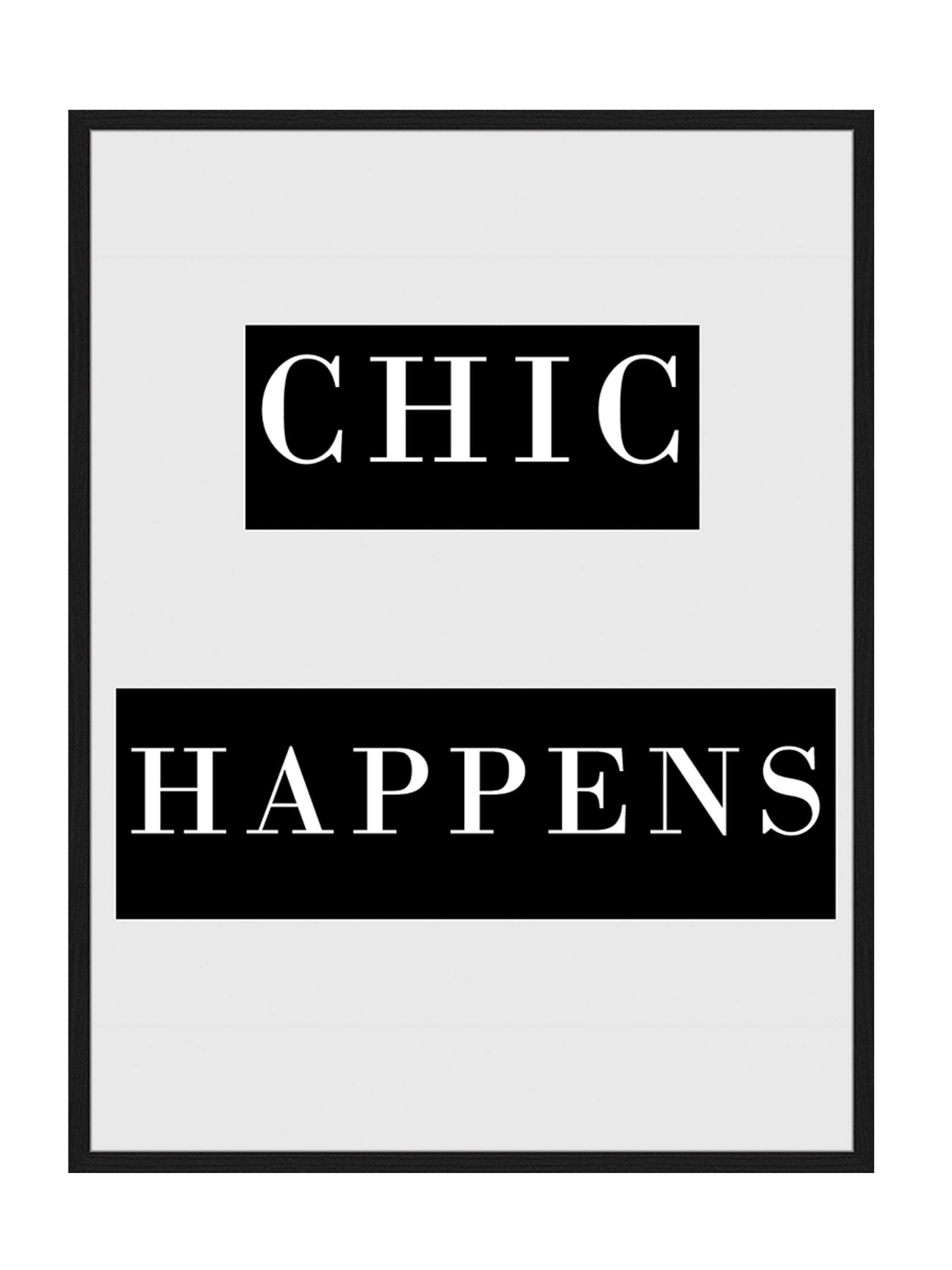 Liv Corday Image 'Chic Happens' in Black: front