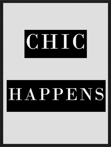 Liv Corday Image 'Chic Happens' in Black: front