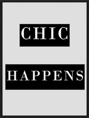 Liv Corday Image 'Chic Happens' in Black: front