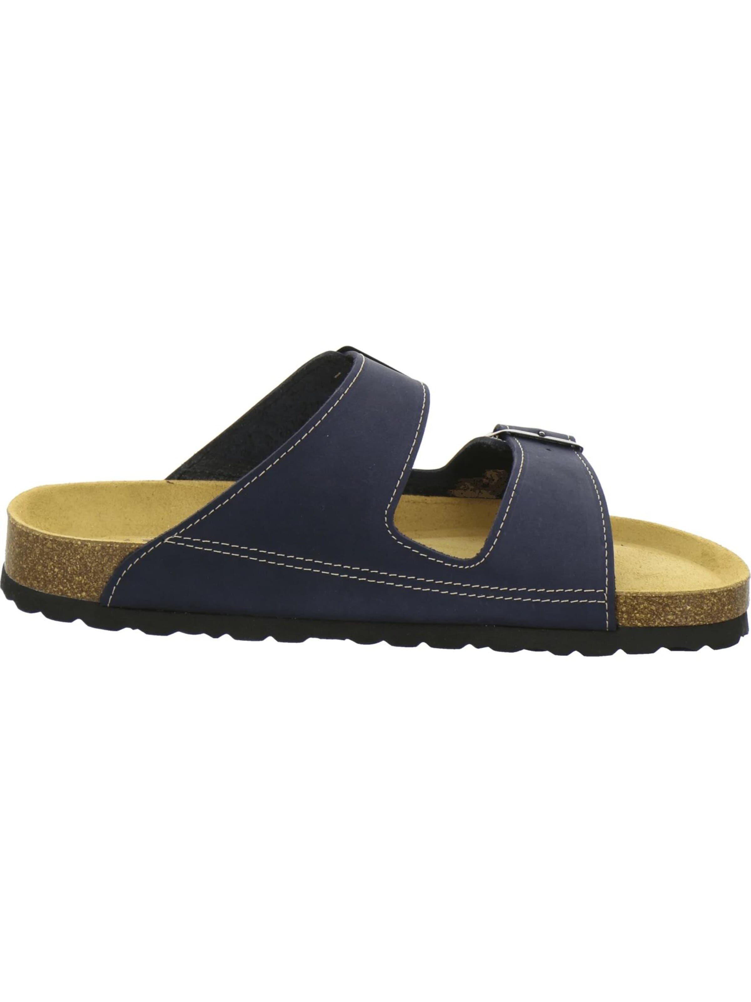 AFS-Schuhe Muiltjes 'Sandalen Herren blau Nubukleder' in Blauw