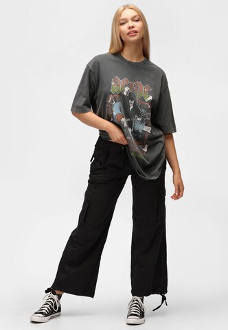 Recovered Shirt 'ACDC Blow Up Your Video' in Grey