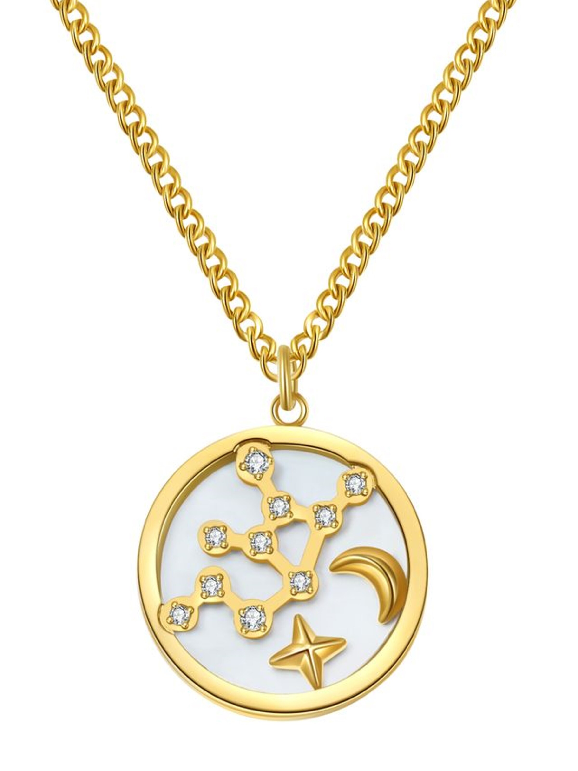 Hey Happiness - Cadena 'Radiant Virgo' en oro: frente