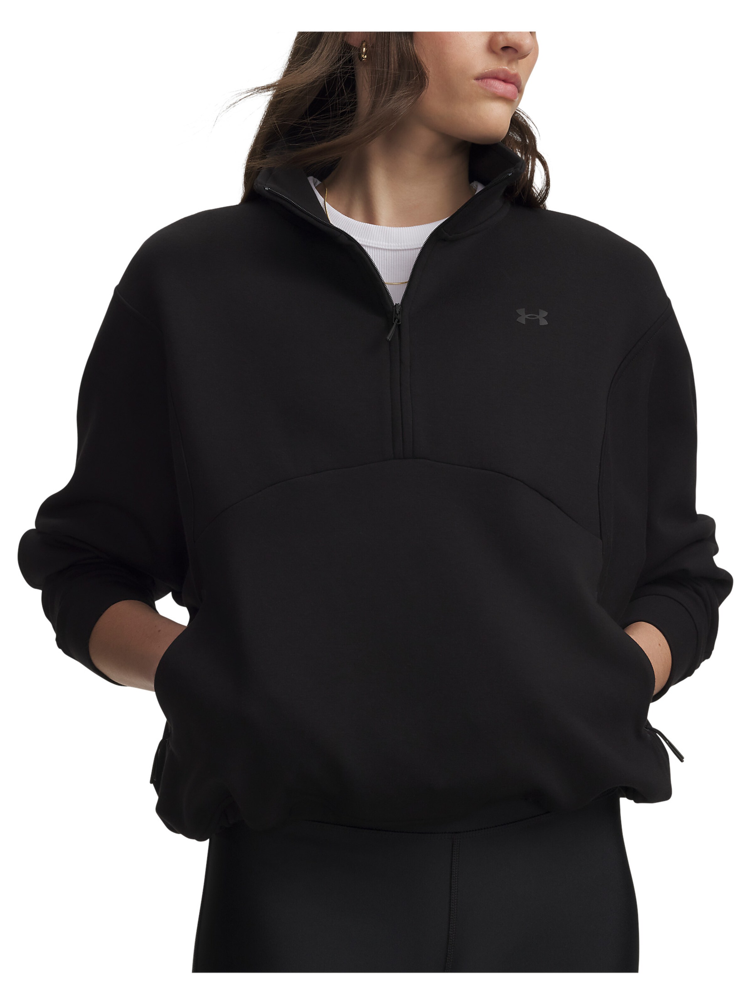 UNDER ARMOUR Sportief sweatshirt 'Unstoppable' in Zwart