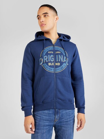 BLEND Sweat jacket in Blue: front