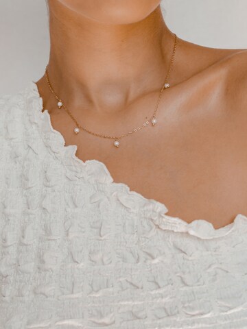 Hey Happiness Ketting 'Cinque Pearl' in Goud