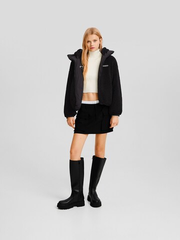 Bershka Winter Jacket in Black