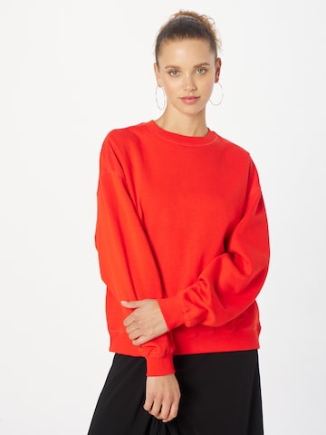 WEEKDAY Sweatshirt 'Essence Standard' i rød: forside