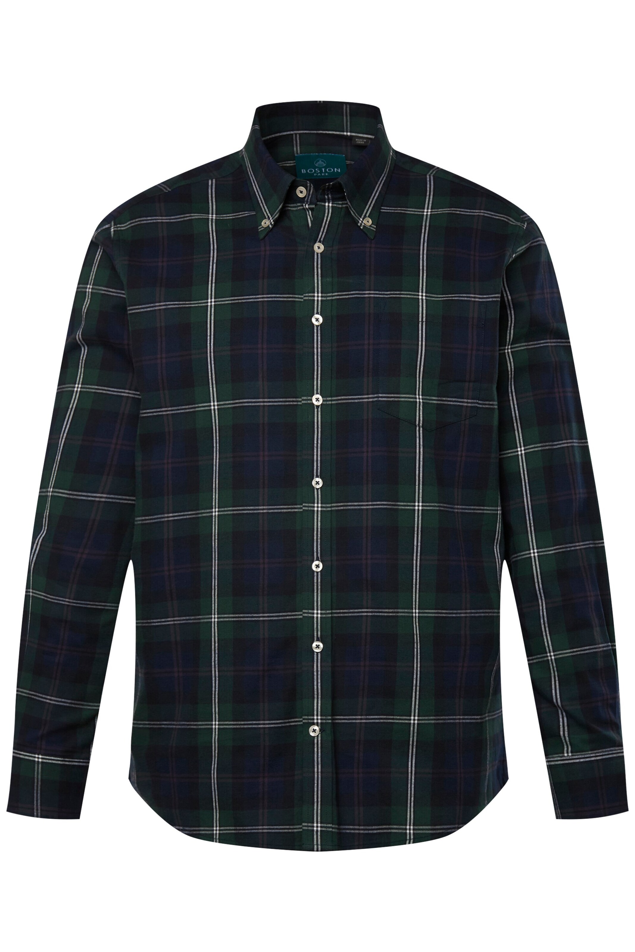 Boston Park Regular Fit Hemd in Grün: Vorderseite