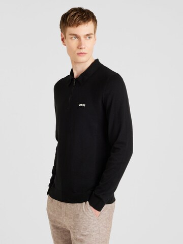 BOSS Pullover 'Momentum Lite PL24' in Schwarz: predná strana